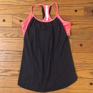 Lululemon grey and coral top. Size 8.